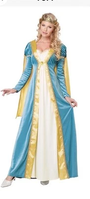 Elegant Empress Royal Medieval Maiden Queen Adult Women Costume - Image 1 of 4