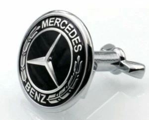 Mercedes -BENZ Laurel Bonnet Hood Emblem Black Badge W163 W204 W211 W212 44mm - Picture 1 of 13