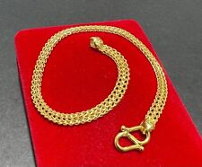 24K Yellow Gold Chain Bracelet