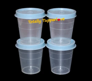 Tupperware Midgets Set of 4 Containers 2 oz. Tupper Minis Country Blue Vintage - Picture 1 of 2