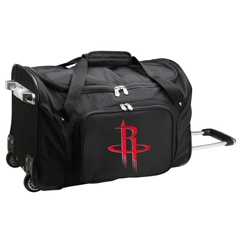 Houston Rockets MOJO 21" Collapsible Wheeled Mini Duffle Bag With Backpack Sack Cover
