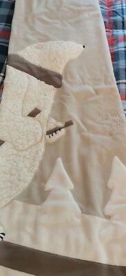 Plaid pile matrimoniale (orso che scia)  - Immagine 1 di 3