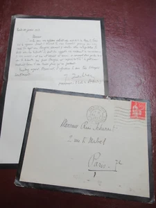 JACQUES ZEILLER Autographe Signé 1937 HISTORIEN CHRISTIANISME BERGSON à JOHANNET - Picture 1 of 2
