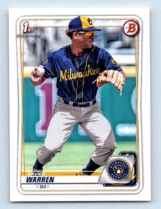 2020 Bowman Draft Zavier Warren Milwaukee Brewers #BD-97 - Picture 1 of 2