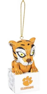 2 Clemson Tigers Mascot Christmas Ornament (s) 3.5” NCAA Evergreen Resin - Picture 1 of 4