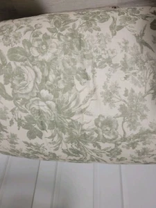 Pottery Barn Sorrel Toile Comforter King Loden Green - Picture 1 of 2
