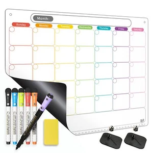 Magnetic Monthly Calendar White Board Planner for Fridge Refrigerator Daily Task - Picture 1 of 7