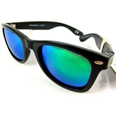 Panama Jack Men's Polarized Sunglasses Black Frame Green Lenses New With Tags - Image 1 of 4