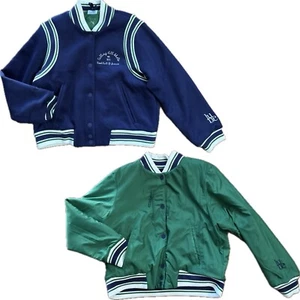 Puma Women's M June Ambrose Victory Varsity Reversible Jacket Blue 536256-01 EUC - Picture 1 of 15