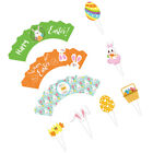 24 Pcs Easter Cake Appetizer Cakes Party Cupcake Decor Topper