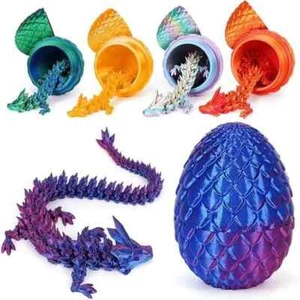 3D Printed Dragons Surprise Dragon Egg Articulating Gemstone Dragon Fidget Toy - Picture 1 of 10