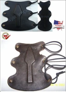 Protector de brazo de tiro con arco de cuero tradicional, SCA, brazador medieval 2 capas - Imagen 1 de 14