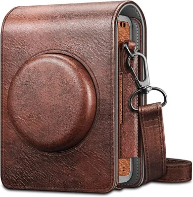 FINTIE Case for Fujifilm Instax Mini EVO Camera Premium Vegan Leather Bag Cover w/Strap