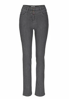 Jeans Damen Carmen Extrakurz für Frauen bis 157cm in Grau - NEU - Bild 1 von 2