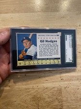Gil Hodges SGC Post Cereal Hand Cut 1961 Vintage Collector Card Man Cave GIFT