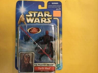 2002 Hasbro Star Wars The Phantom Menace Darth Maul Sith Training Battle Action — 第 1/2 张图片