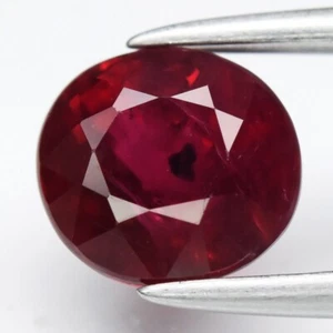 💎 1,27 quilates 6x5,5 mm ovalado rojo púrpura rubí - climatizado, gema de Mozambique - Imagen 1 de 4