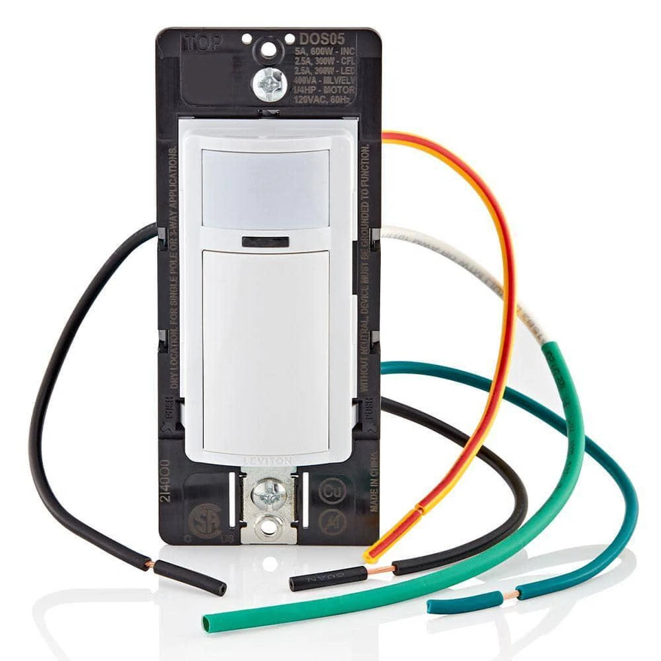Leviton Dos05-1lz Decora Motion Sensor In-wall Switch