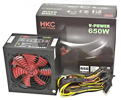 650 WATT HKC GAMER W PC Computer ATX Netzteil SATA PCIe SILENT 12cm Lüfter 120mm