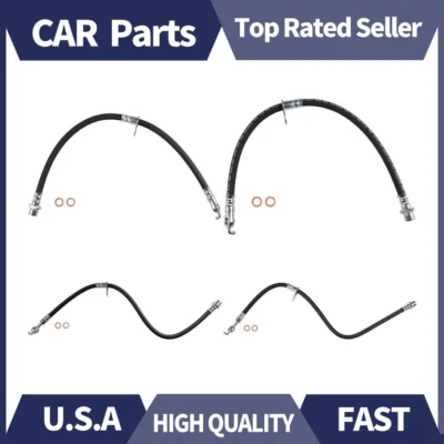 4X Líneas de manguera de freno trasero delantero izquierdo derecho Sunsong para Lexus ES350 2009 2008 2007 Foto 1 de 4