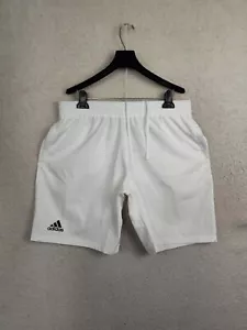 Adidas Boys Shorts Extra Large White 100% Polyester Drawstring Activewear Fit - Picture 1 of 19