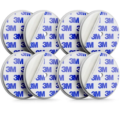 DELEYCON 4x Magnethalter Magnethalterung Rauchmelder mit Bohrloch Magnetbefestigung 65mm