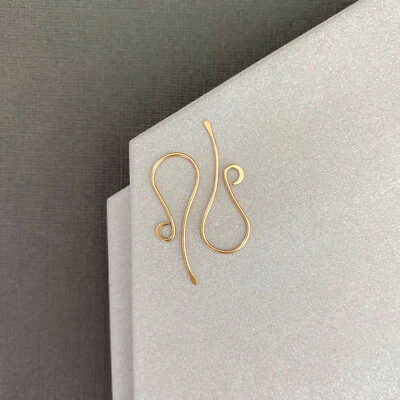 Alambres para orejas de oro real de 10k, gancho francés de oro macizo, pendientes para hacer joyas Foto 1 de 4