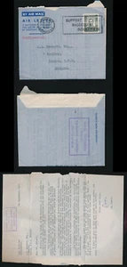 SOUTHERN RHODESIA 1952 STATIONERY AIRLETTER MUTUAL INVESTMENTS to GB - Picture 1 of 4