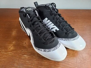 Nike Force Zoom Trout 4 Mid Metal Baseball Cleats Black/White Mens Size 14 - Picture 1 of 10
