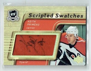 05-06 UD Upper Deck The Cup Scripted Swatches  Keith Primeau  /25  Patch  Auto