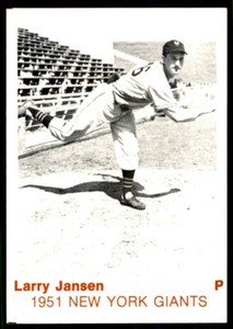1975 TCMA 1951 NEW YORK GIANTS LARRY JENSEN NEW YORK GIANTS