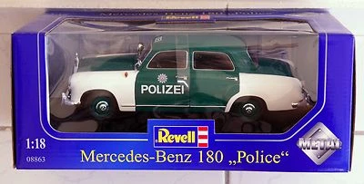 RARE REVELL Diecast 1/18 Mercedes-Benz 180 Polizei NEW IN THE BOX (code: 08863) - Image 1 of 3