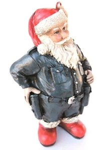Santa Claus Policeman Ornament Polyresin 5 1/2 inches New - Picture 1 of 4