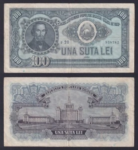 Romania 100 Lei 1952 P 90b BB / VF - Imagen 1 de 1