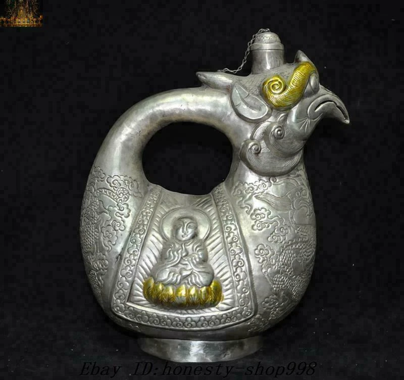 中国古董银色花盆| eBay