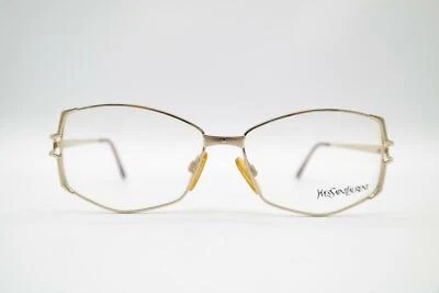 Винтажная золотая овальная оправа для очков Yves Saint Laurent 4034 Y101 новая из старых запасов - Изображение 1 из 4