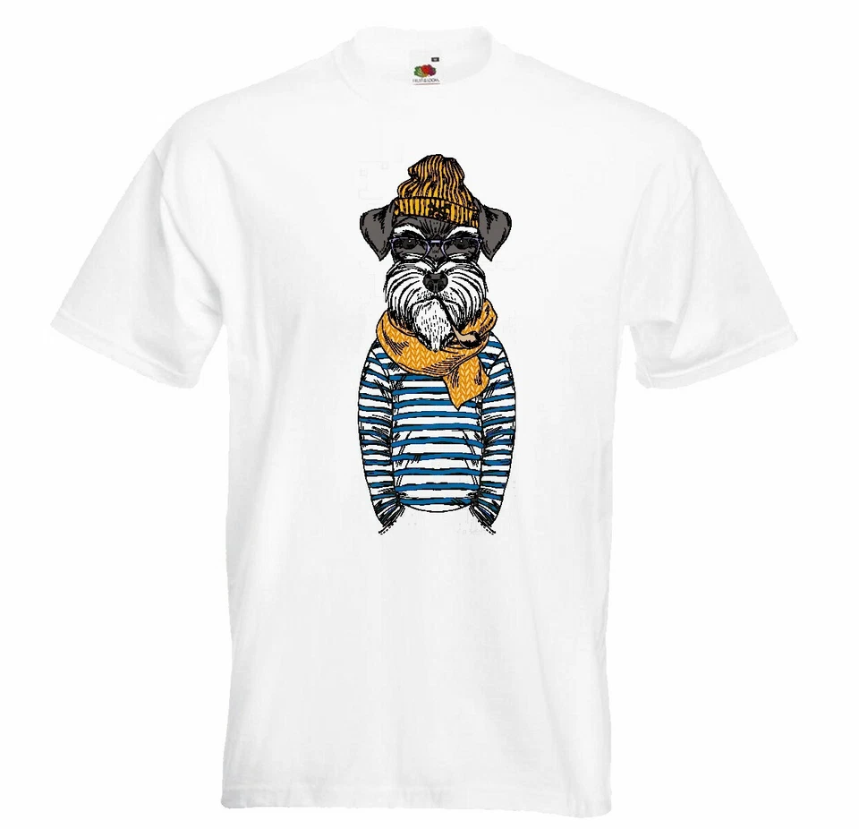 T-Shirt LUSTIGER ZWERGSCHNAUZER IN MATROSEN UNIFORM ZÜCHTERSCHNAUZER RAUHHAARIGE - Bild 1 von 1