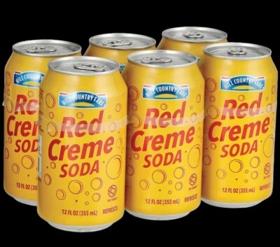 Hill Country Fare Red Creme Soda 6 Pack 12oz Cans