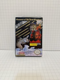 Romance of the Three Kingdoms NES CIB Oval SOQ Rev-A Box Manual in Shrink