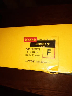 NOS Kodak 8×10  Ektamatic SC F  9/69 500 Count SEALED. Fast Ship - Image 1 of 4