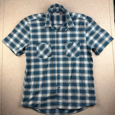 Sovereign Code Shirt Men L Surfer Blue Plaid Harrison Button Down Western Fit - Image 1 of 4
