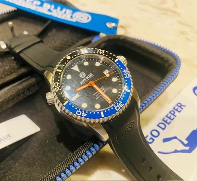Deep Blue Diver 1000 II 40mm Automatic Men's Diver Watch Black Blue Batman - Image 1 of 4