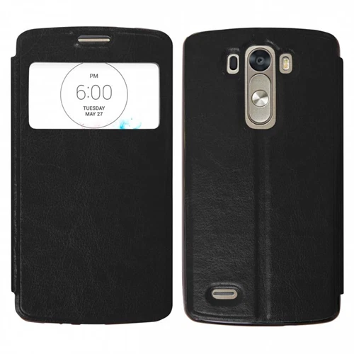Custodia in Ecopelle Slim View con Holder Nero per LG G3 (D855) - Immagine 1 di 1
