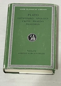 Euthyphro, Apology, Crito, Phaedo, Phaedrus by Plató (1914, Hardcover) - Picture 1 of 6