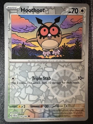 Hoothoot 114/142 Reverse Holo Common SV07: Stellar Crown NM - Image 1 of 2