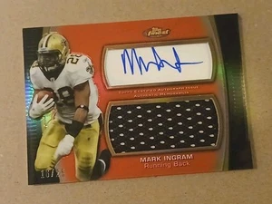 2012 Mark Ingram Topps Finest Red Refractor Auto Jersey Patch ( RC ) 16/ 25 - Picture 1 of 6