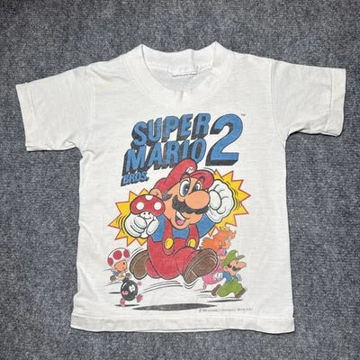 Vintage 1989 Super Mario Bro 2 Youth Toddler Shirt Nintendo 4-5T - Image 1 of 4