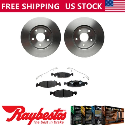 Kit de rotores de freno delanteros + pastillas de cerámica herrajes para Jeep Grand Cherokee 1999-2002 Foto 1 de 4