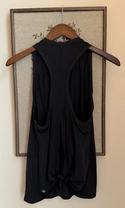 Lululemon Conduit Singlet Black active tank 2/4 XS high neck tie back tank key - Picture 1 of 3