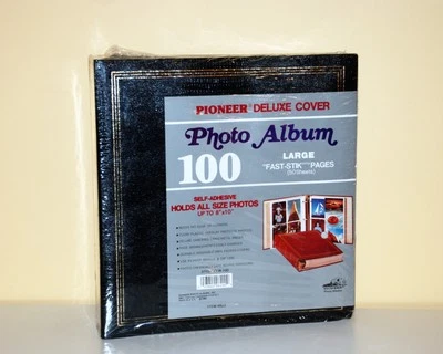 全新先锋豪华封面黑色相册 100 页 / 50 张 3 形环 TR-100 — 第 1/4 张图片